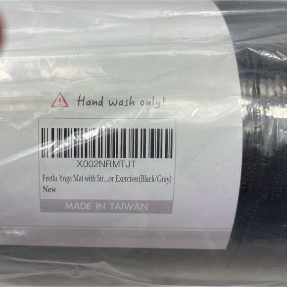 Feelfit Exercise Yoga Mat 6mm Thick Non-Slip Black C237 - Picture 3 of 3